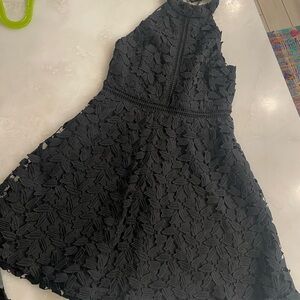 Bardot Black Textured Kids Dress